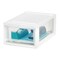 IRIS USA 4 Pack 6qt Plastic Compact Stackable Storage Drawers, Black/White